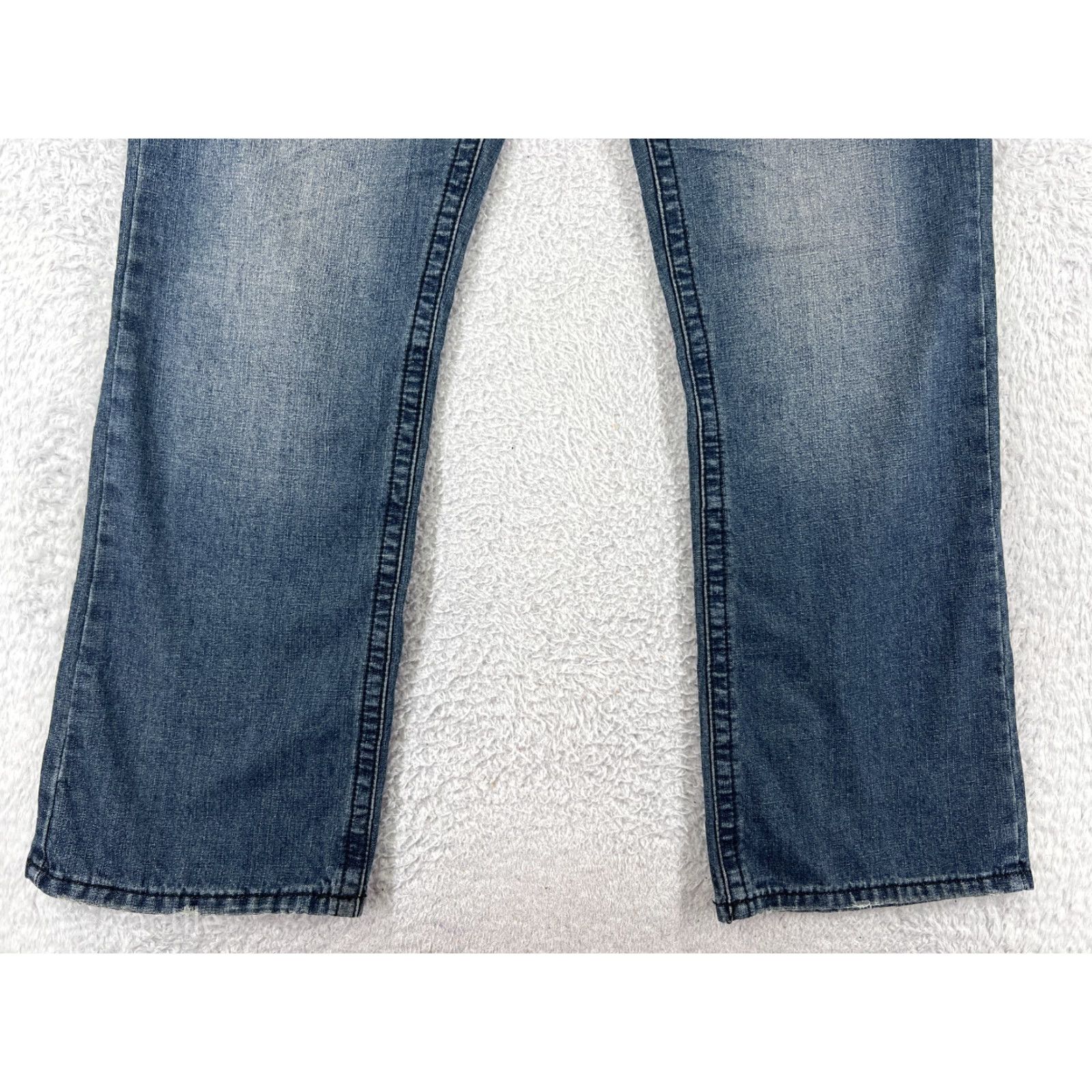 Vintage Xtreme Couture Jeans Womens 36 Blue Denim Bootcut Distressed Embroidered 5-Pocket Regular Inseam 30 Size 25" / US 0 / IT 36 - 6 Thumbnail