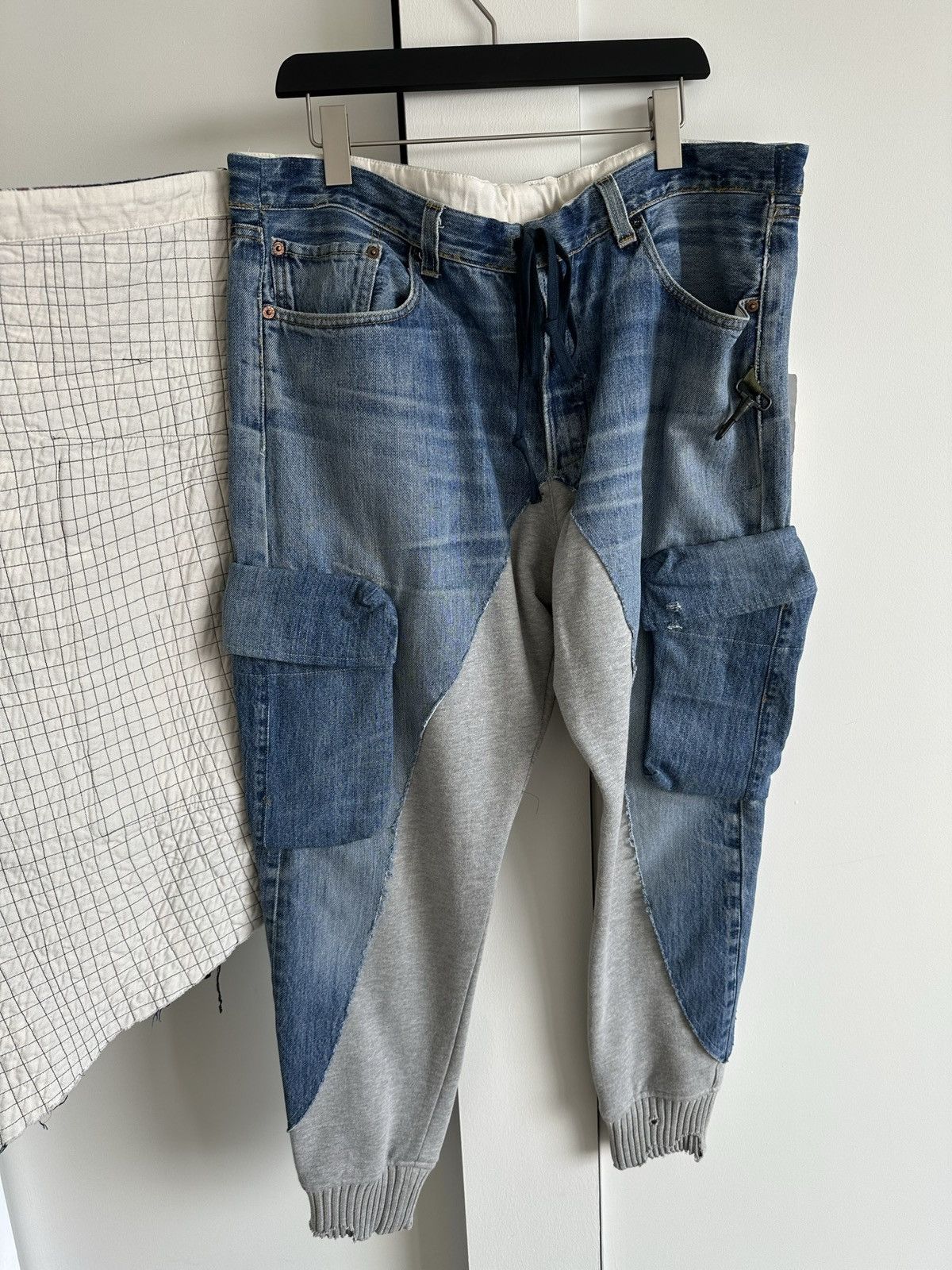 Greg Lauren Stitchwork Denim Wrap Jogger Pant Size 4 Size US 38 / EU 54 - 4 Thumbnail
