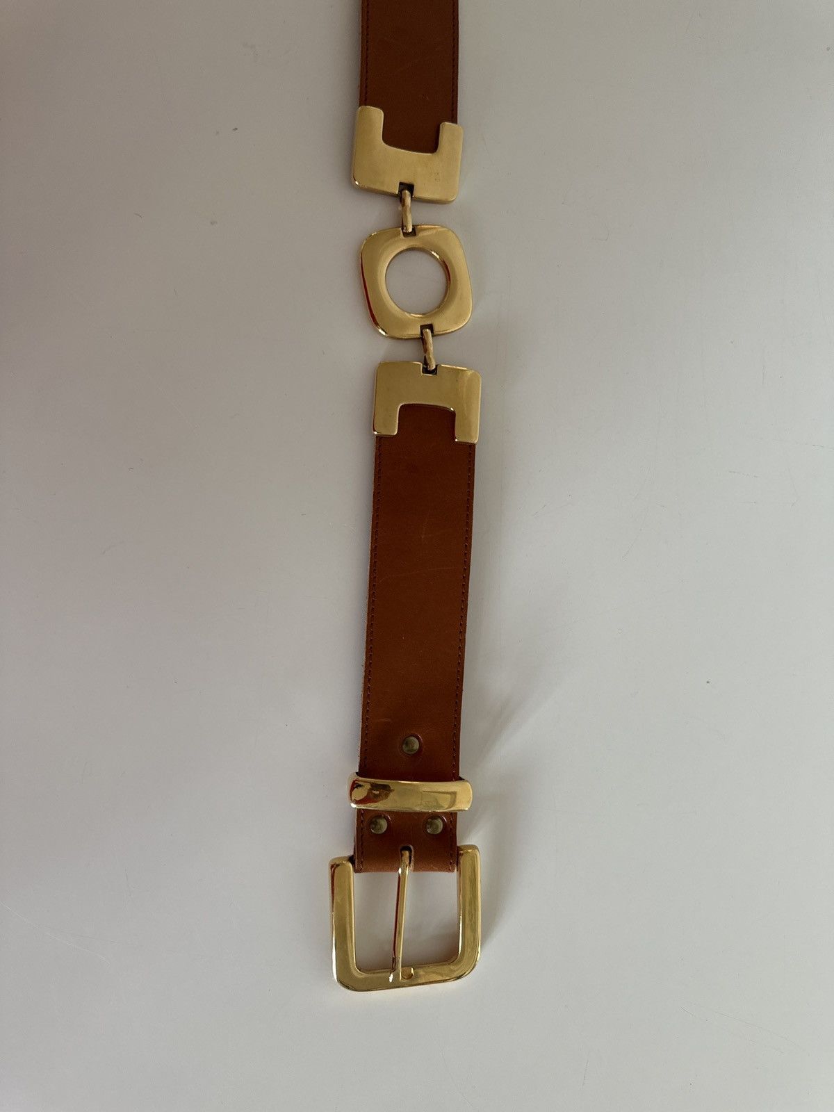 Vintage Brown and gold belt Size ONE SIZE - 1 Thumbnail
