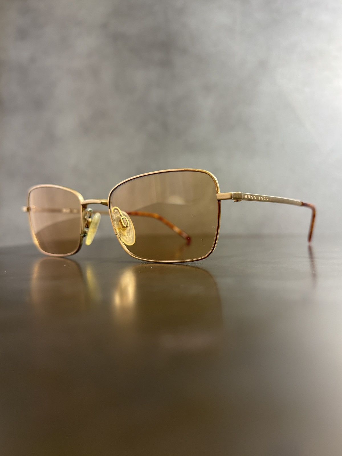 1990s Vintage Hugo Boss Sunglasses Japan Metal HB 1519 Y2K