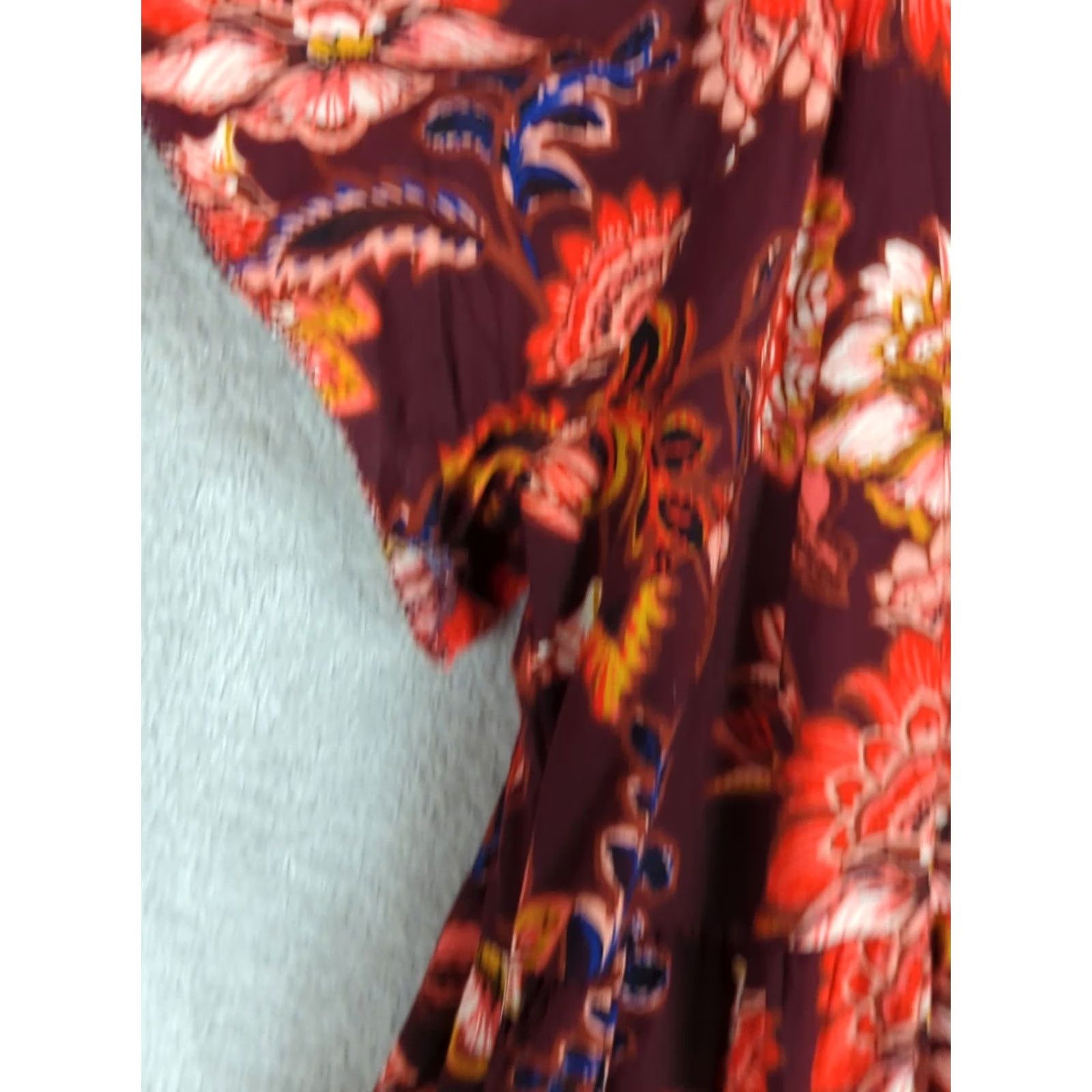 Old Navy Old Navy Dress Womens M Multicolor Floral Print Flutter Sleeve Tiered BOHO Size M / US 6-8 / IT 42-44 - 3 Thumbnail