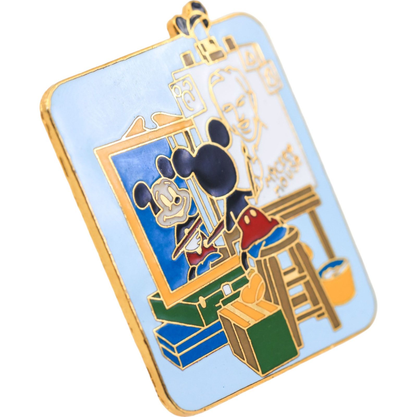 Disney Disney Mickey Mouse Norman Rockwell Self Portrait Pin 2001 Size ONE SIZE - 2 Thumbnail