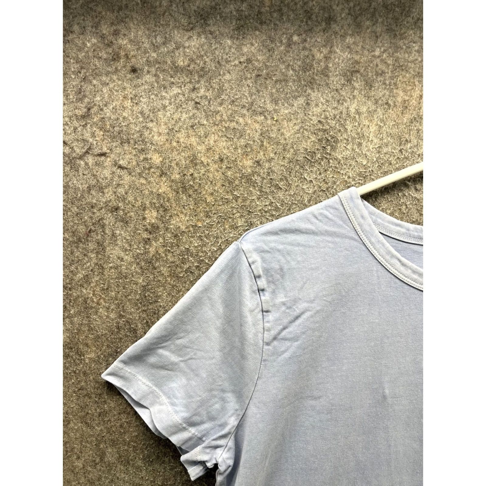 Madewell Madewell Shirt Womens Medium Blue Solid Crew Neck Short Sleeve Jersey Top Size M / US 6-8 / IT 42-44 - 7 Thumbnail