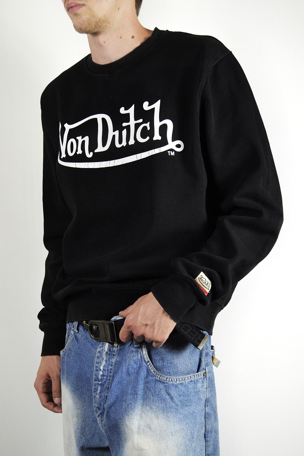 Von Dutch Vintage Von Dutch Big Logo Y2K black Sweatshirt Size US L / EU 52-54 / 3 - 2 Thumbnail