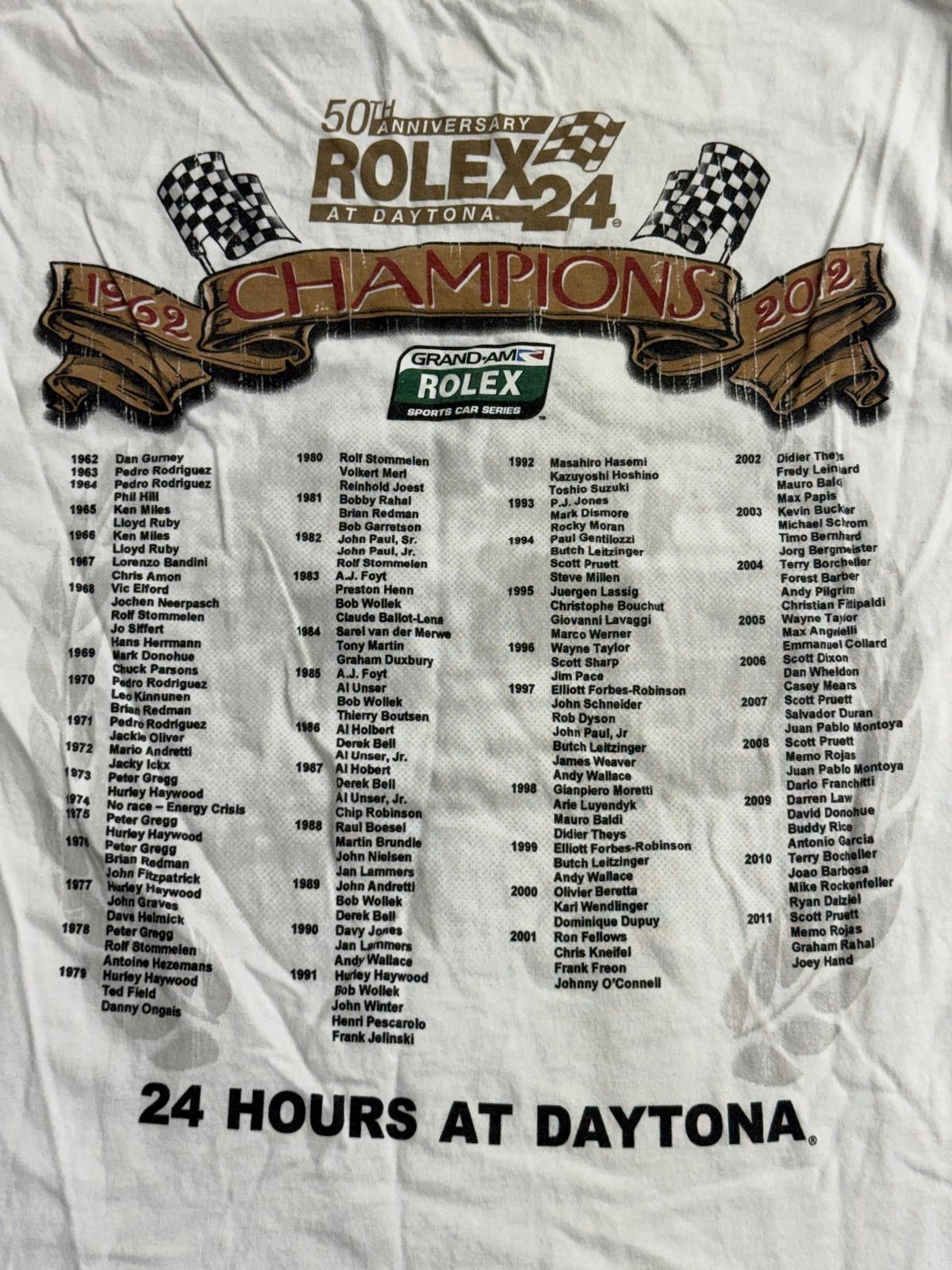 Hanes Daytona Racing T-shirt Rolex Sports Car Series Tee 50th -S Size US S / EU 44-46 / 1 - 5 Thumbnail