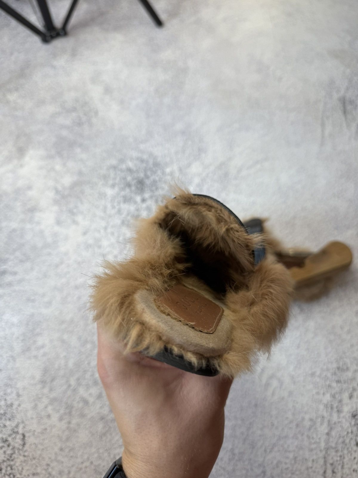 Gucci Gucci Princetown Fur Slippers with Rose Embroidery Size US 5.5 / EU 38 - 18 Thumbnail