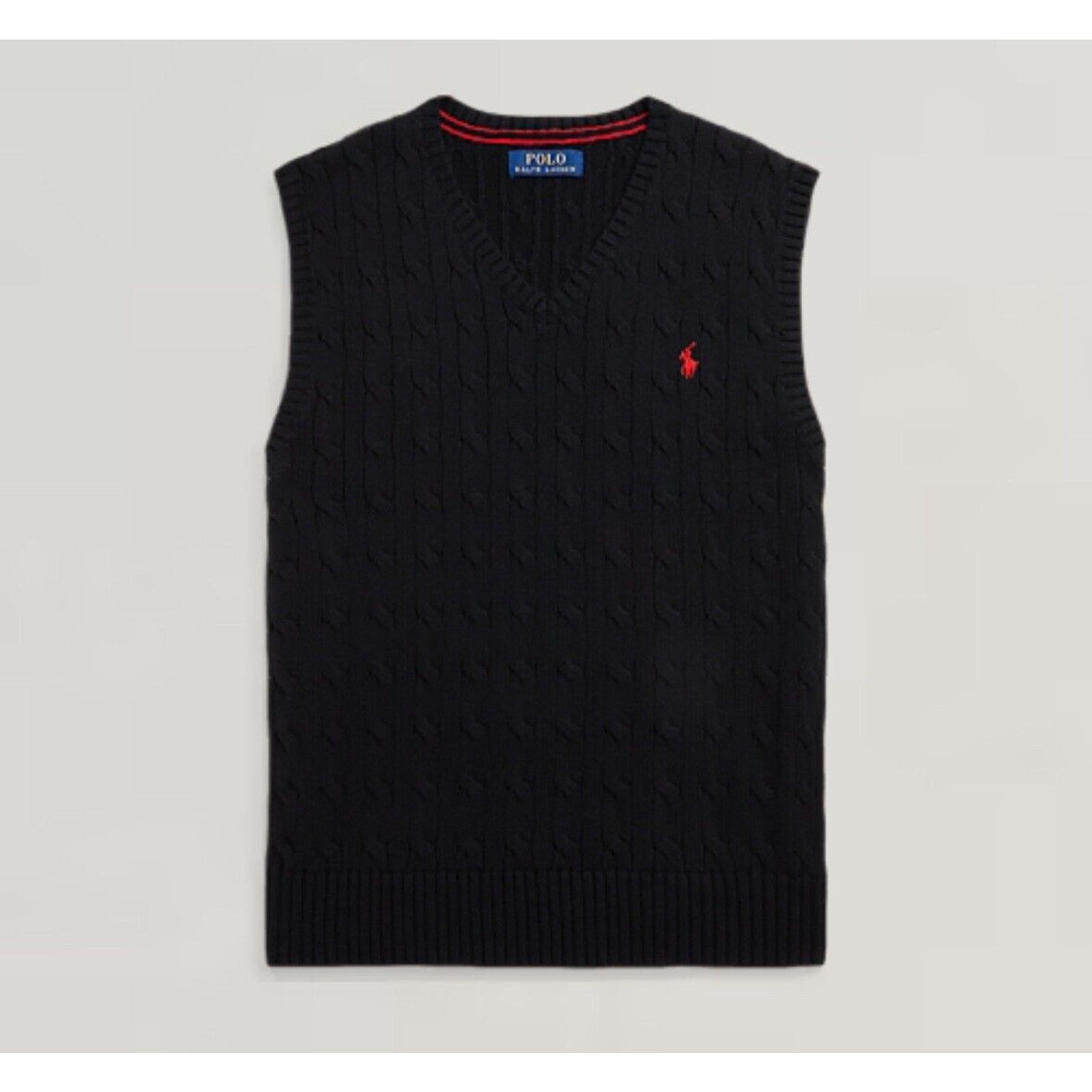 Polo Ralph Lauren Polo Ralph Lauren Big Kids Cable Knit Cotton Sweater Vest XL Size US XL / EU 56 / 4 - 1 Thumbnail