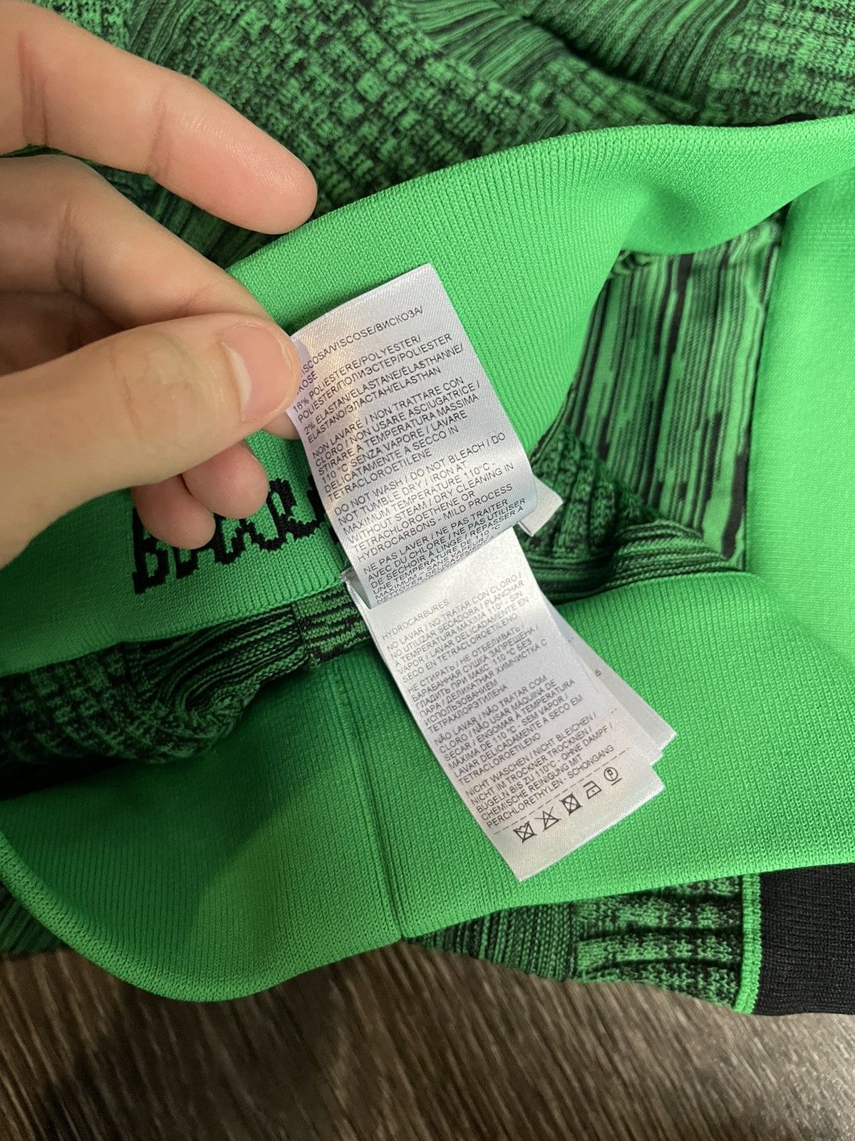Bottega Veneta Bottega Veneta Intrecciato Mouliné Green Wavy Pants Size US 31 - 9 Thumbnail