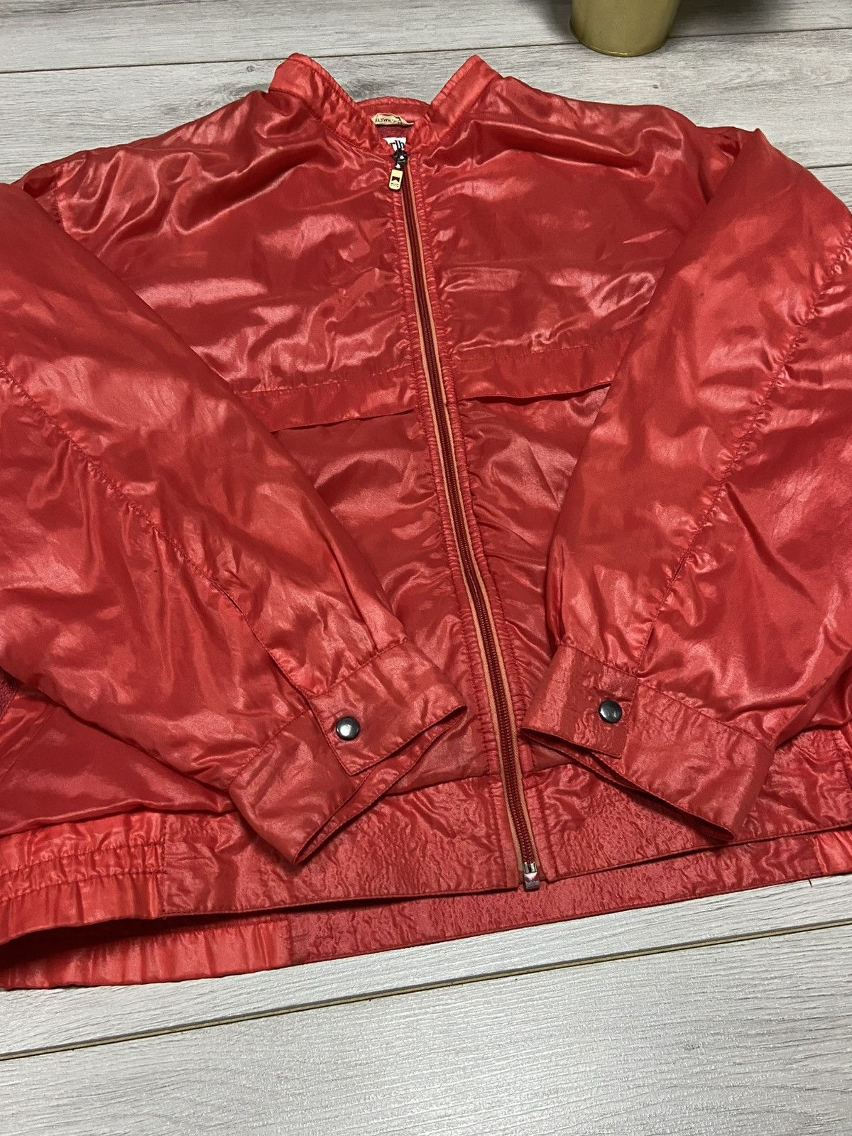 Marlboro Marlboro vintage red nylon bomber zip Size US L / EU 52-54 / 3 - 7 Thumbnail
