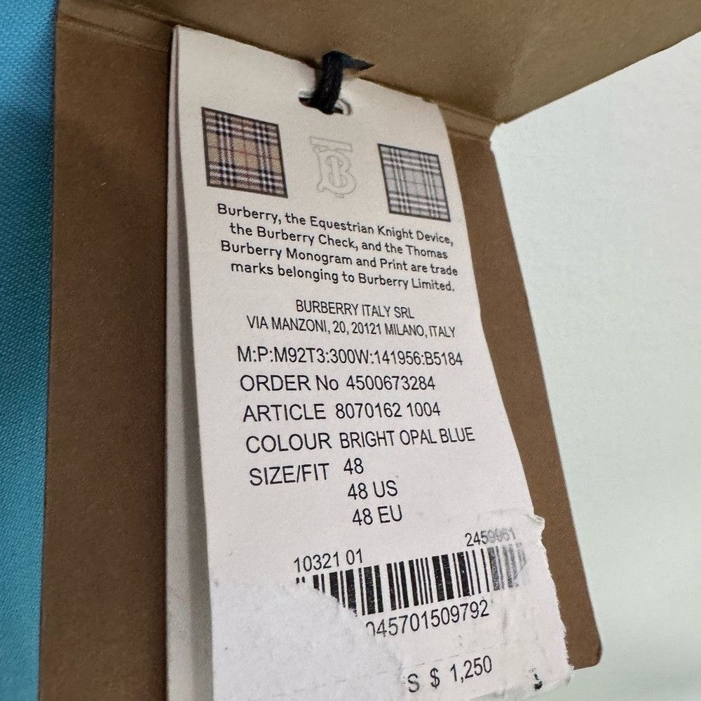 Burberry Burberry Tailored Wool Trousers Bright Opal Blue Men’s Size Size US 38 / EU 54 - 3 Thumbnail