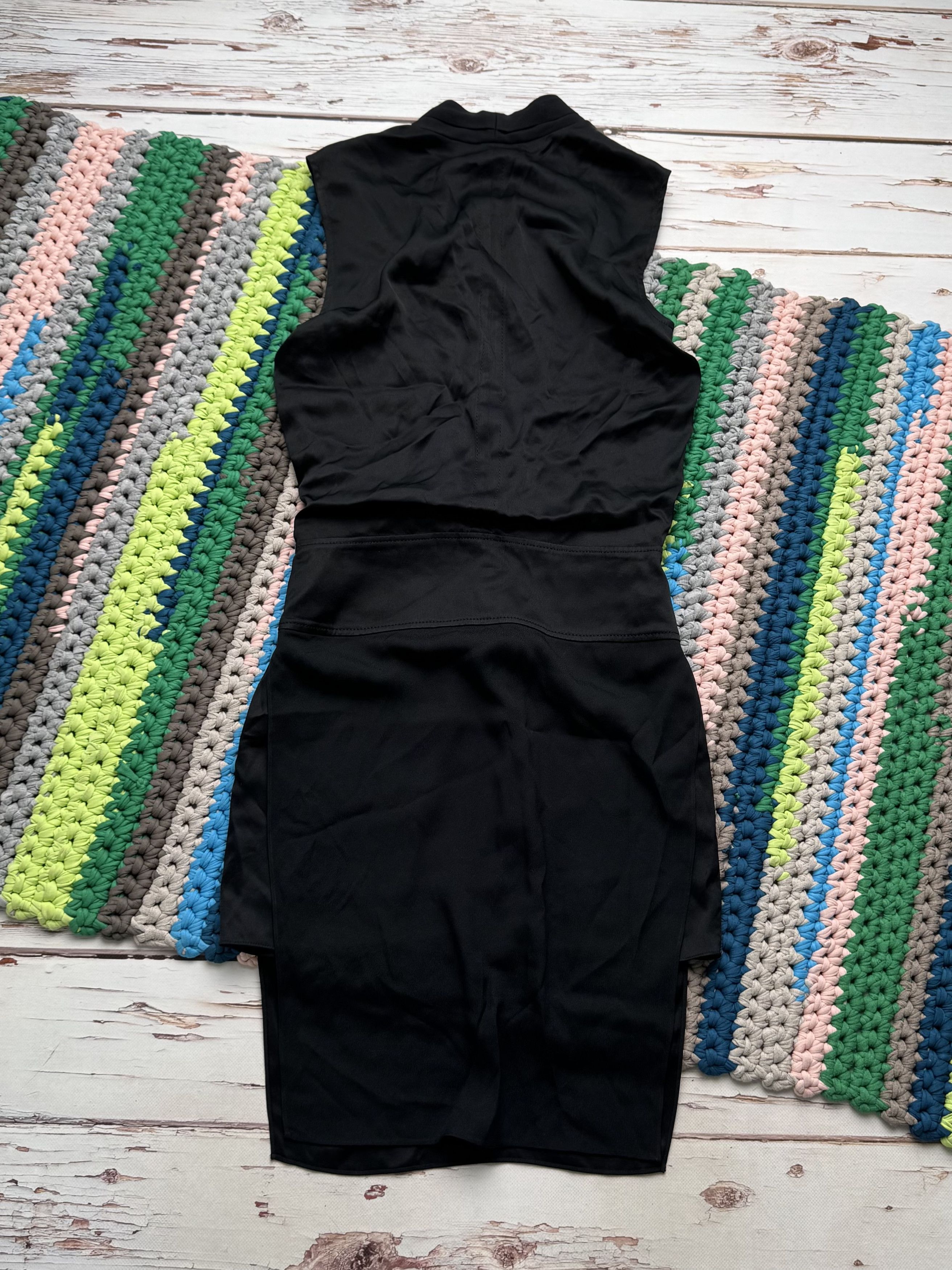 Helmut Lang Helmut Lang Black Dress Sleeveless Draped Mini (D15) Size M / US 6-8 / IT 42-44 - 7 Thumbnail