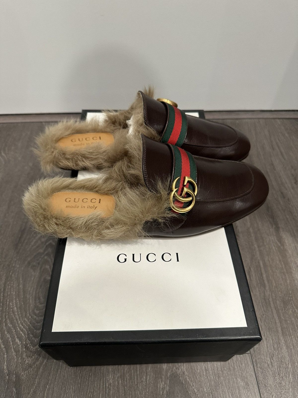 Gucci Gucci New Princetown fur Mules Size US 7 / EU 40 - 2 Thumbnail