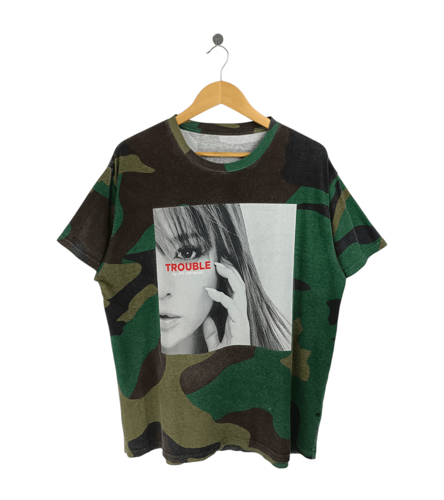 Band Tees VINTAGE 2018 AYUMI HAMASAKI TROUBLE TOUR CAMO TEE VERY RARE Size US XL / EU 56 / 4 - 1 Thumbnail