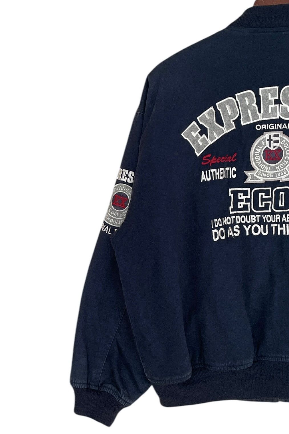 Vintage Vintage Racing Brand Impressive Big Logo Bomber Jacket 1990s Size US L / EU 52-54 / 3 - 5 Thumbnail