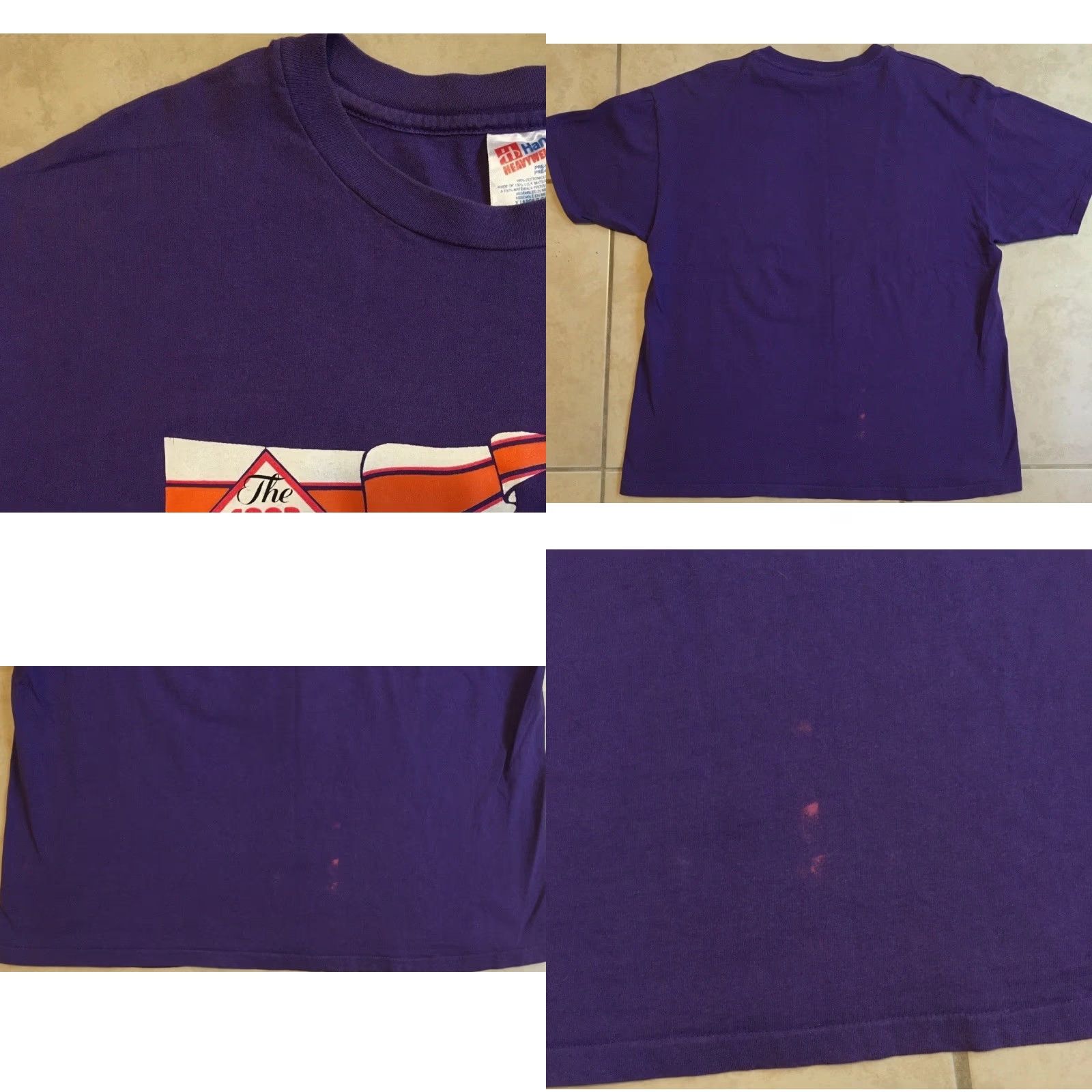 Vintage VINTAGE 90s Phoenix Suns Conference Champions Shirt XL Purple Grunge Charles Barkley NBA Sporting Graphic Tee Mens Size US XL / EU 56 / 4 - 8 Thumbnail