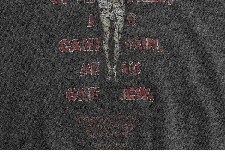 Vintage 'Jesus' Gray Hoodie Hooded Sweatshirt Size US M / EU 48-50 / 2 - 5 Thumbnail