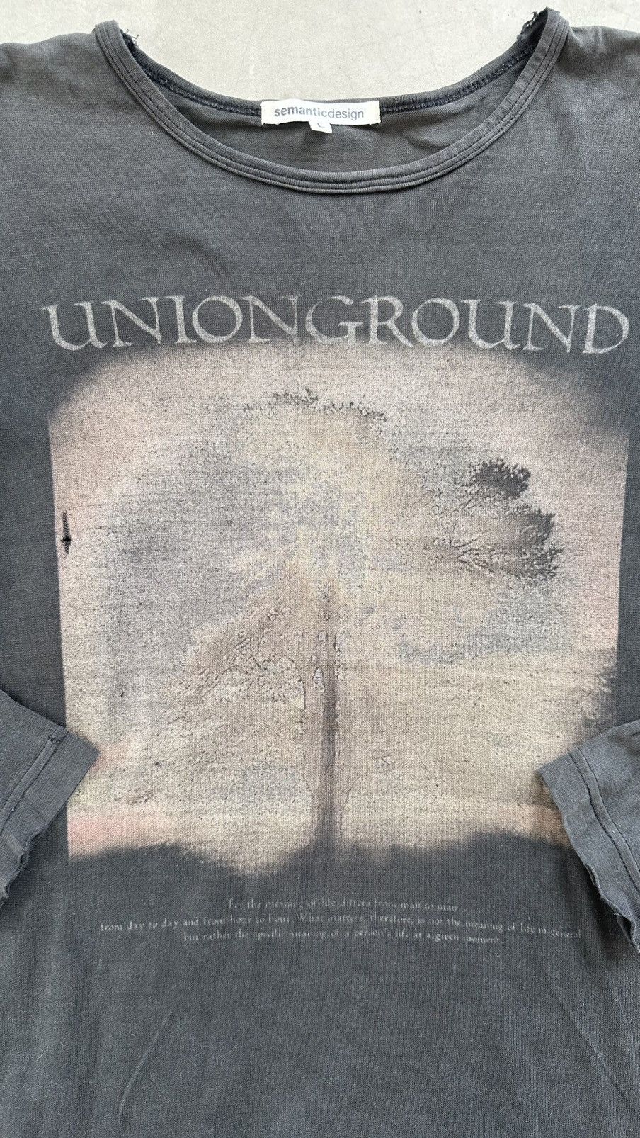Vintage × semanticdesign VINTAGE WELL FADED SEMANTIC DESIGN UNIONGROUND LONGSLEEVE Size US M / EU 48-50 / 2 - 2 Thumbnail