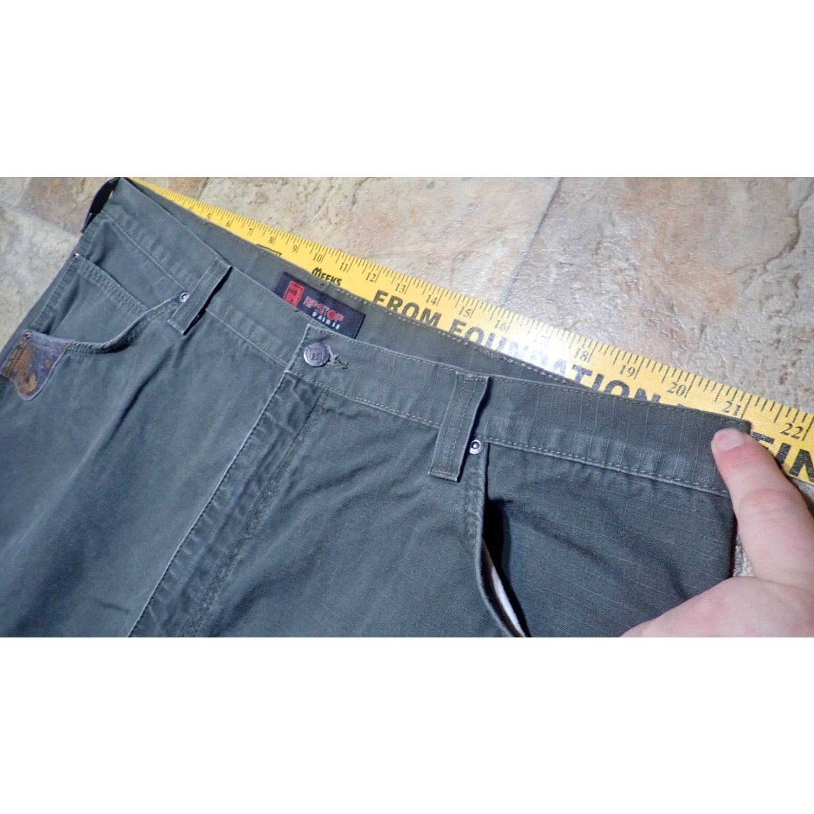 Wrangler VINTAGE Wrangler RIGGS Workwear Carpenter Pants Mens 42 Green Blue Ripstop Denim Outdoor Workwear 90s Size US 42 / EU 58 - 5 Thumbnail