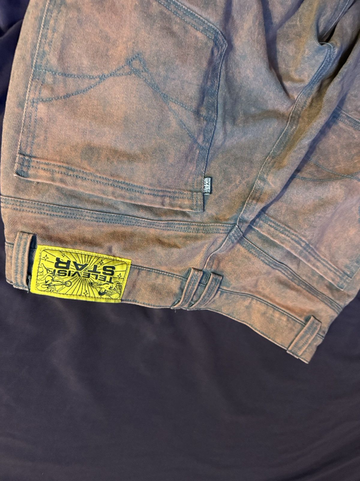 Other Mens Skate pants orange televisi star camcorder embroidery Size US 32 / EU 48 - 1 Thumbnail