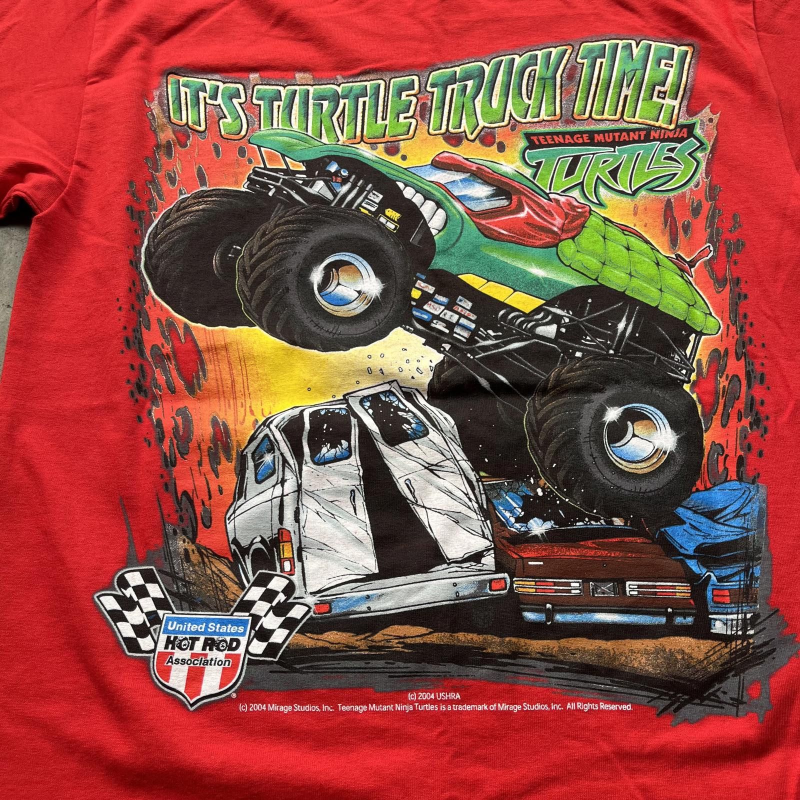 Vintage Vintage Y2K Teenage Mutant Ninja Turtles Monster Truck Shirt Size US S / EU 44-46 / 1 - 7 Thumbnail