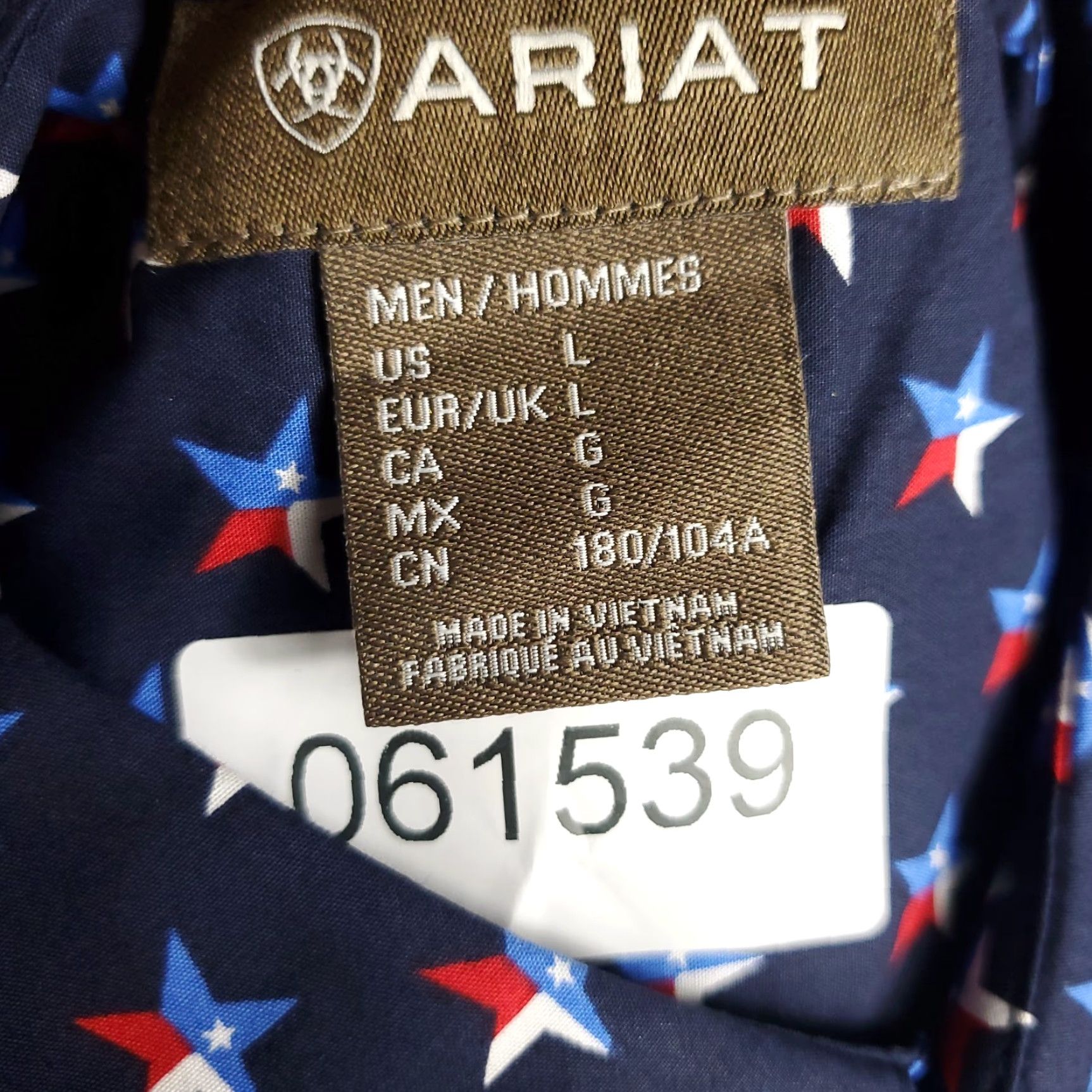 Ariat Ariat Men's Long Sleeve Western Button Shirt Blue Cotton Casual Formal Workwear 90s Size US L / EU 52-54 / 3 - 7 Thumbnail