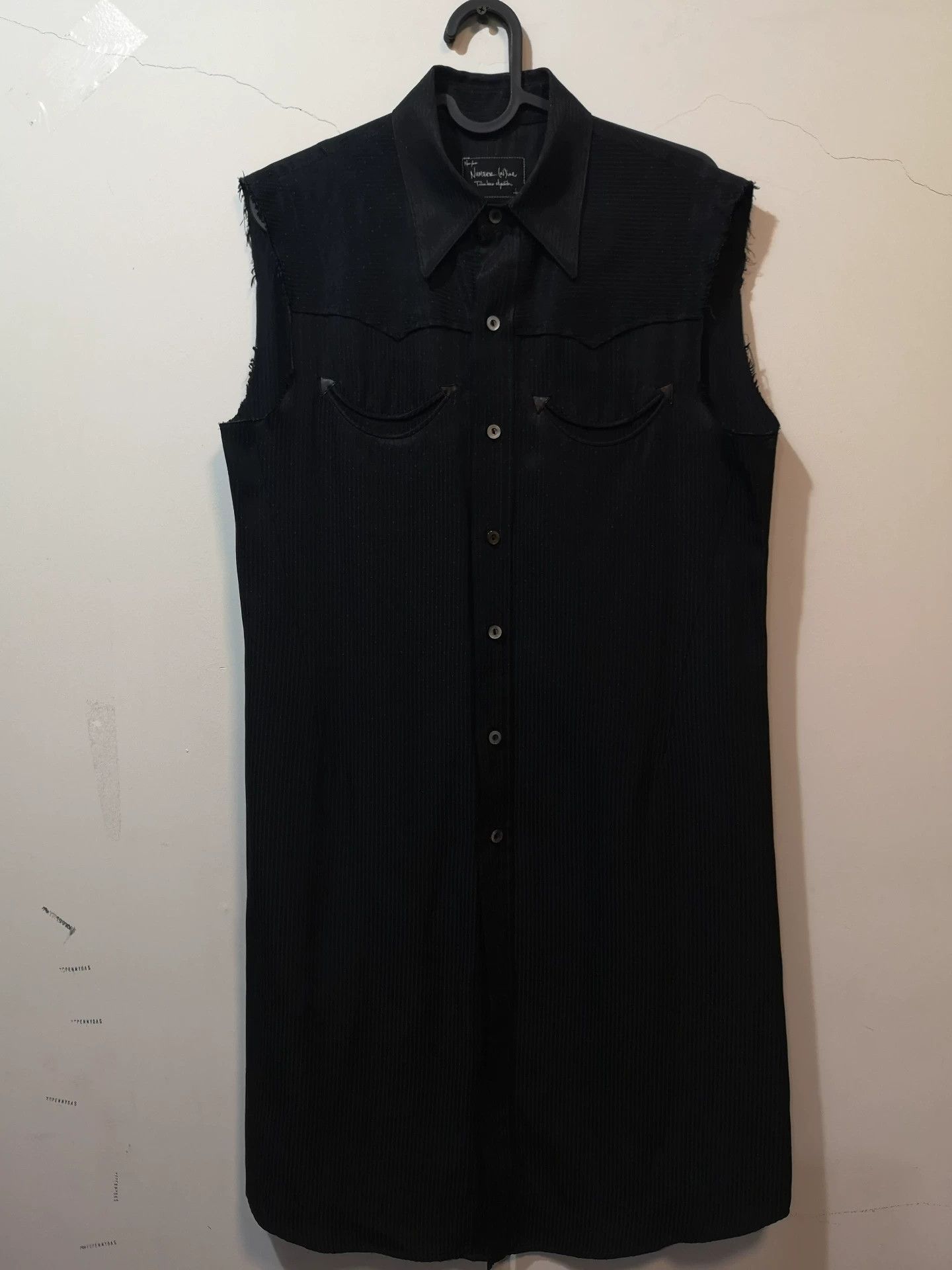 Number (N)ine sleeveless long black dress with stripes Size S / US 4 / IT 40 - 1 Thumbnail