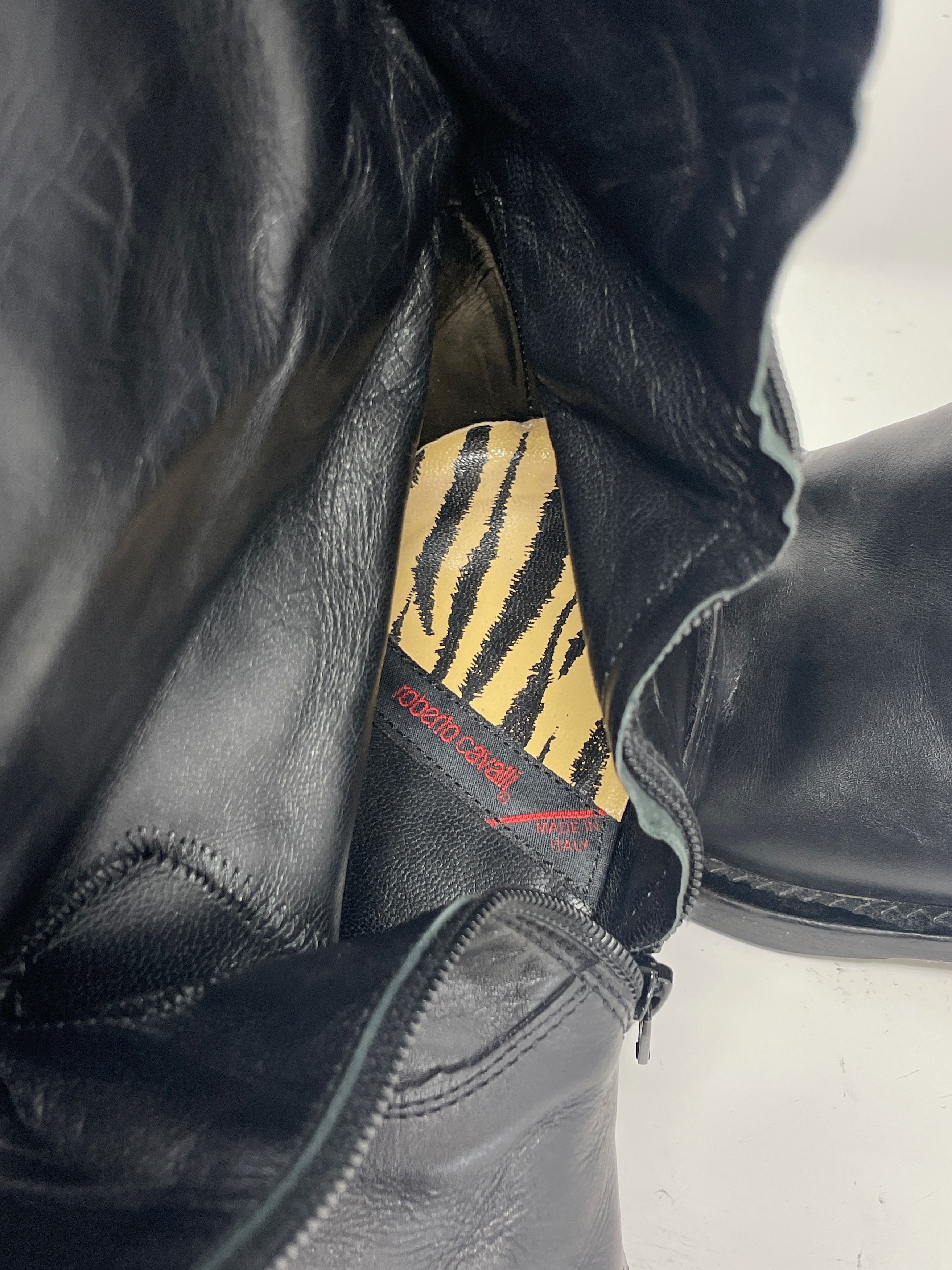 Roberto Cavalli Roberto Cavalli Leather Boots Made in Italy size 42.5 Size US 9.5 / EU 42-43 - 5 Thumbnail