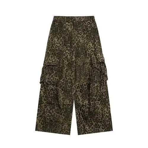 Beautiful Ful Leopard print parachute pleated cargo wide-leg pants Size US 30 / EU 46 - 5 Thumbnail
