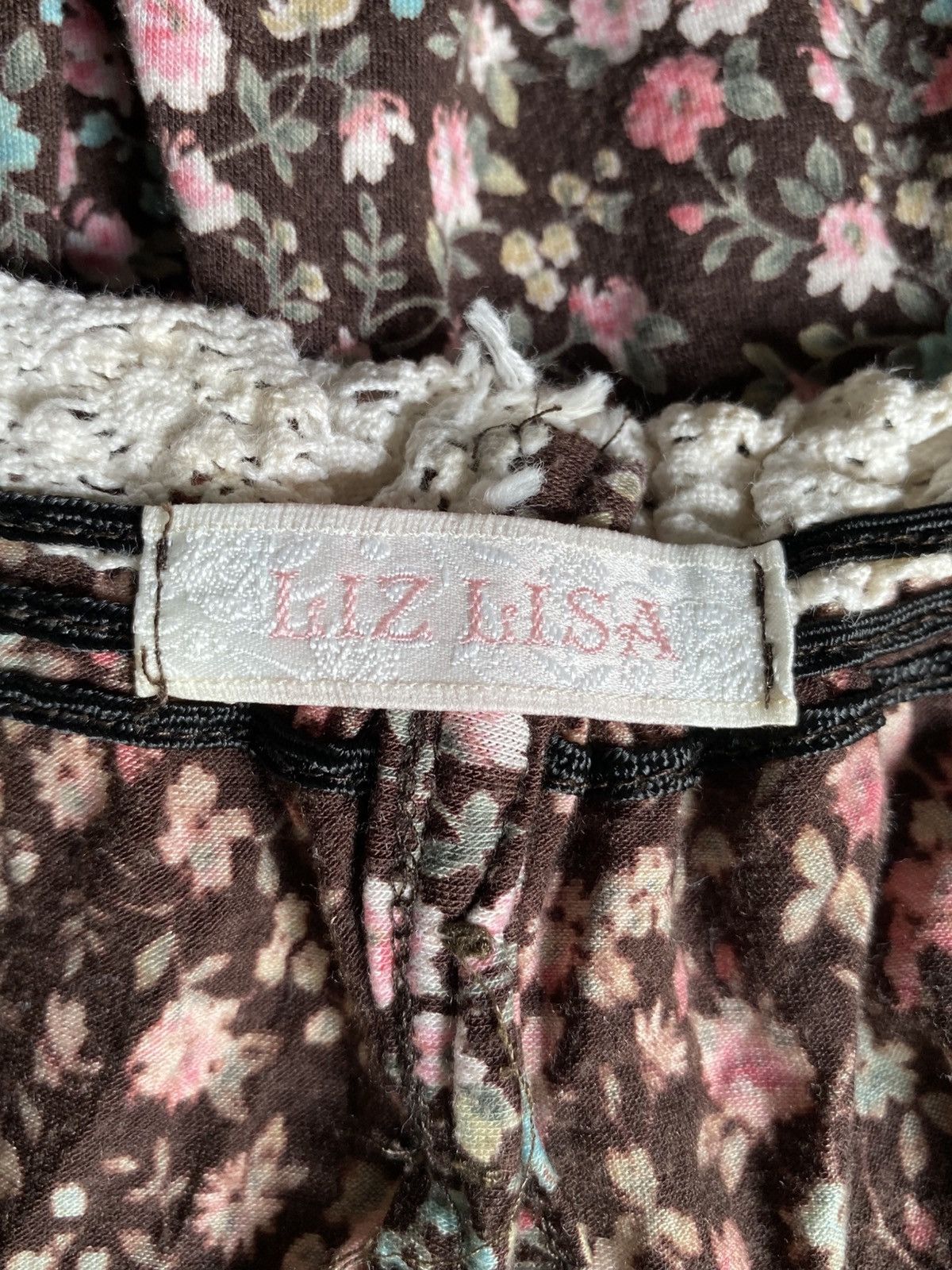 LIZ LISA LIZ LISA Brown Floral Off-Shoulder Blouse Size M / US 6-8 / IT 42-44 - 3 Thumbnail