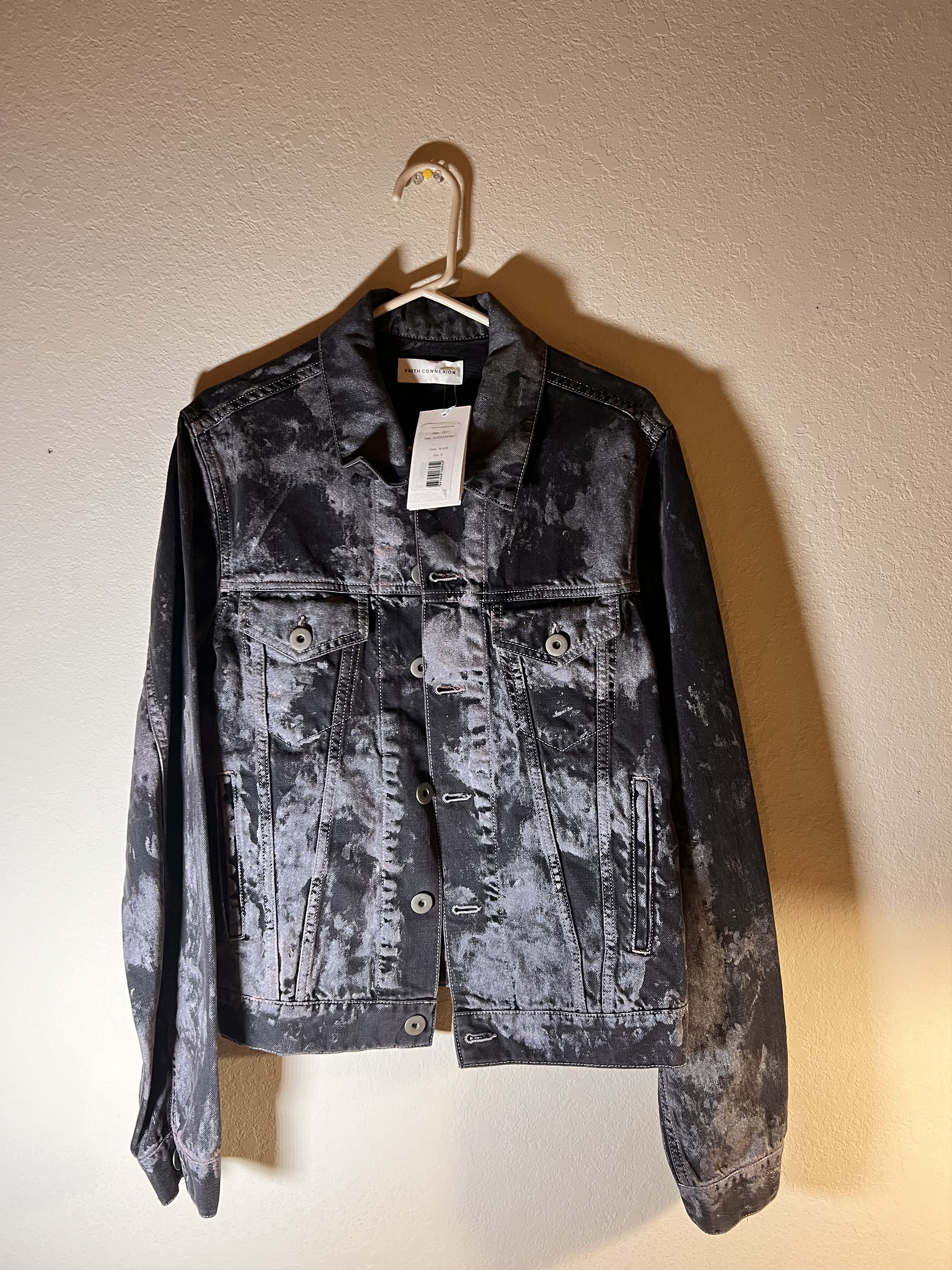 Faith Connexion Faith Connexion Mens Black Jean Denim Jacket Coat S Size US S / EU 44-46 / 1 - 2 Thumbnail