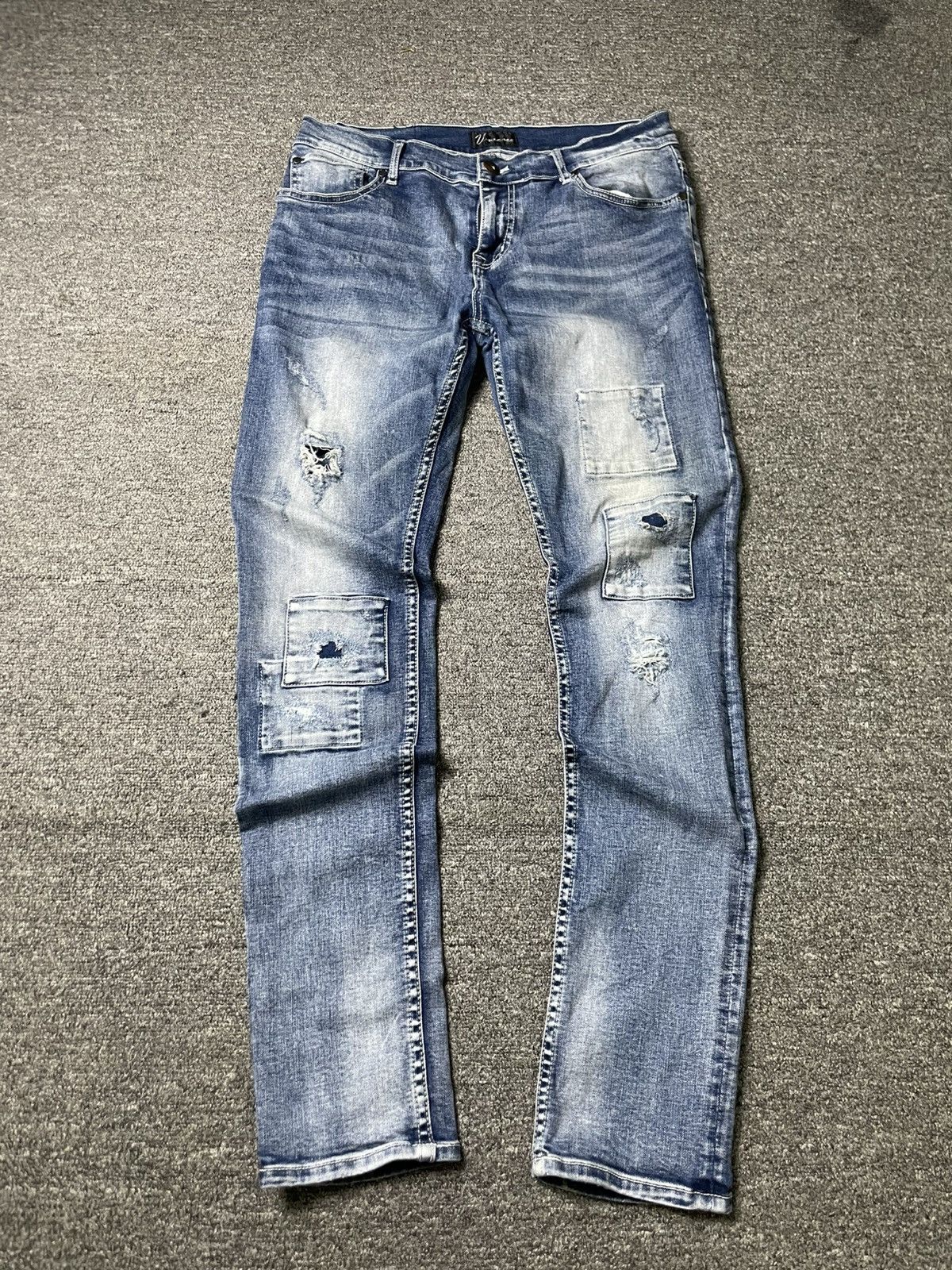 Japanese Brand U-Men Brand Distressed Skinny Denim (62) Size US 30 / EU 46 - 7 Thumbnail