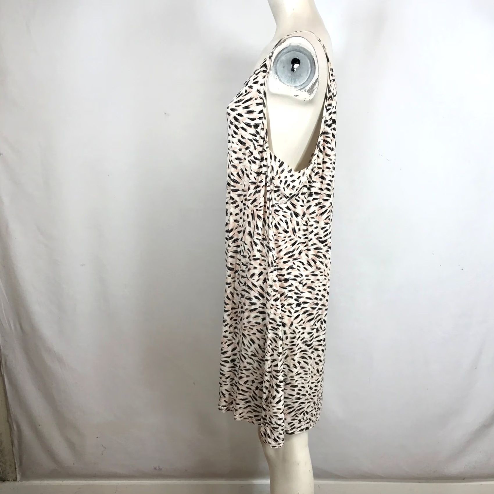 Vintage Soma Slip Dress / Chemise Women XL Pink Black Abstract Brushstroke Night Gown Size XL / US 12-14 / IT 48-50 - 6 Thumbnail