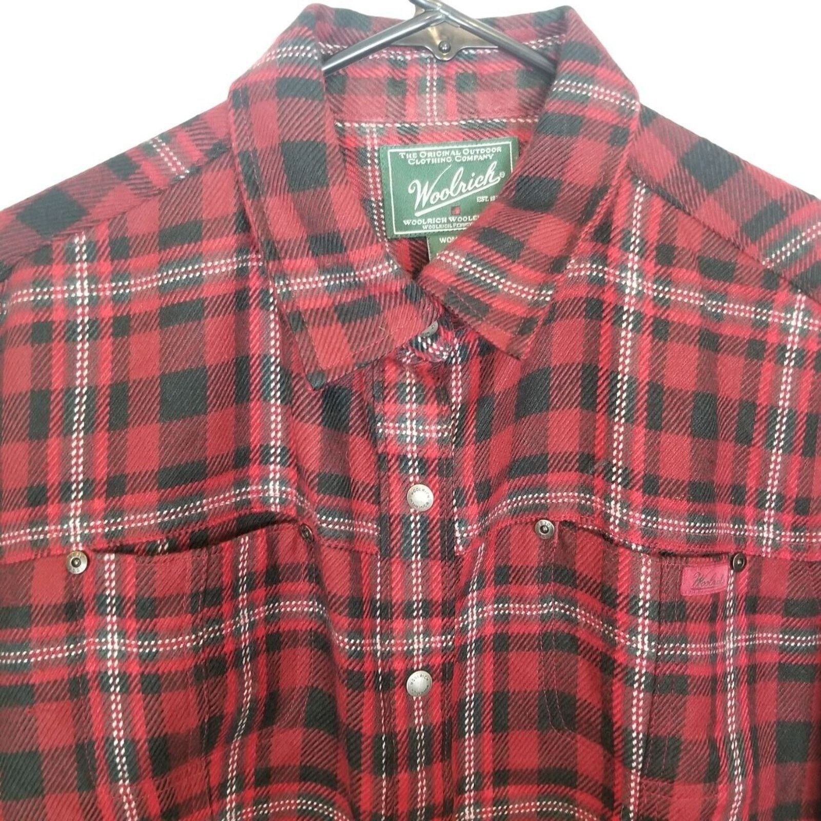 Woolrich Woolen Mills Vintage Woolrich L Wool Blend Flannel Shirt Snap Shacket Size L / US 10 / IT 46 - 2 Thumbnail