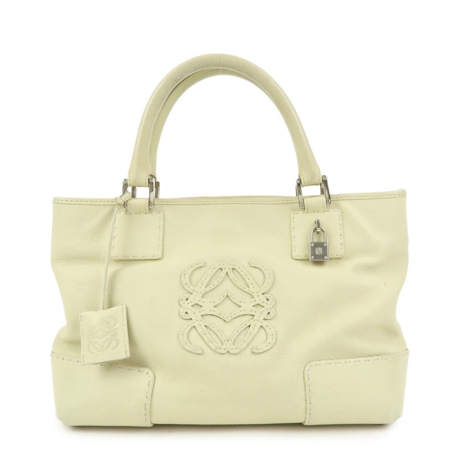 Loewe Loewe Anagram Amazona Leather Top Handle Bag Cream Size ONE SIZE - 1 Thumbnail