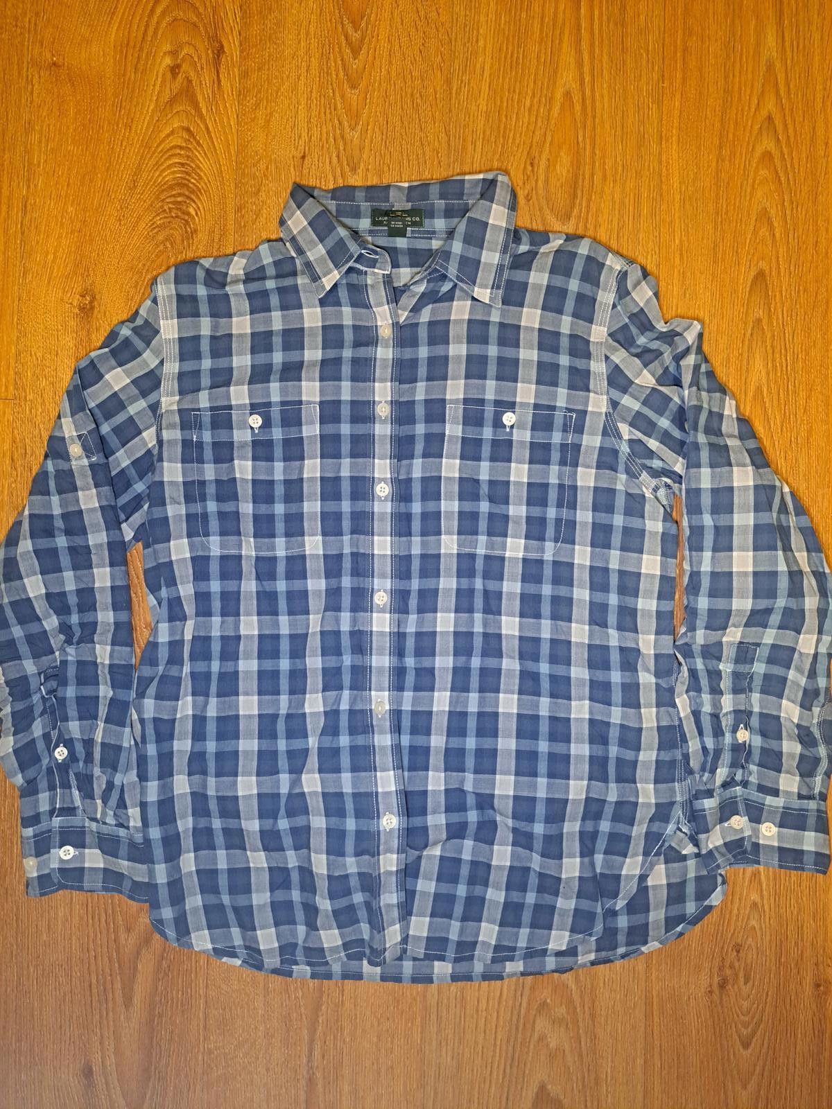 Polo Ralph Lauren Ralph Lauren Jeans Button Up Shirt Womens Large Blue Plaid Size L / US 10 / IT 46 - 1 Thumbnail