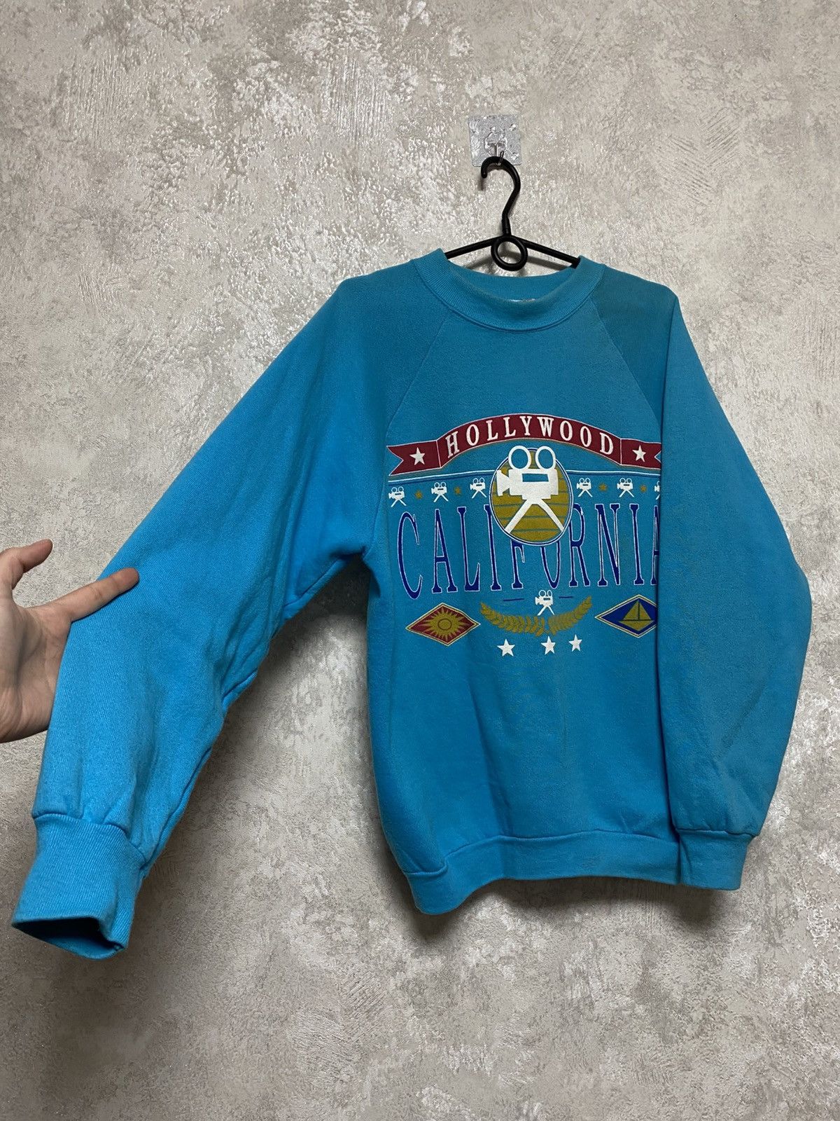 Fruit Of The Loom Hollywood California vintage very rare sweatshirt Size US L / EU 52-54 / 3 - 3 Thumbnail