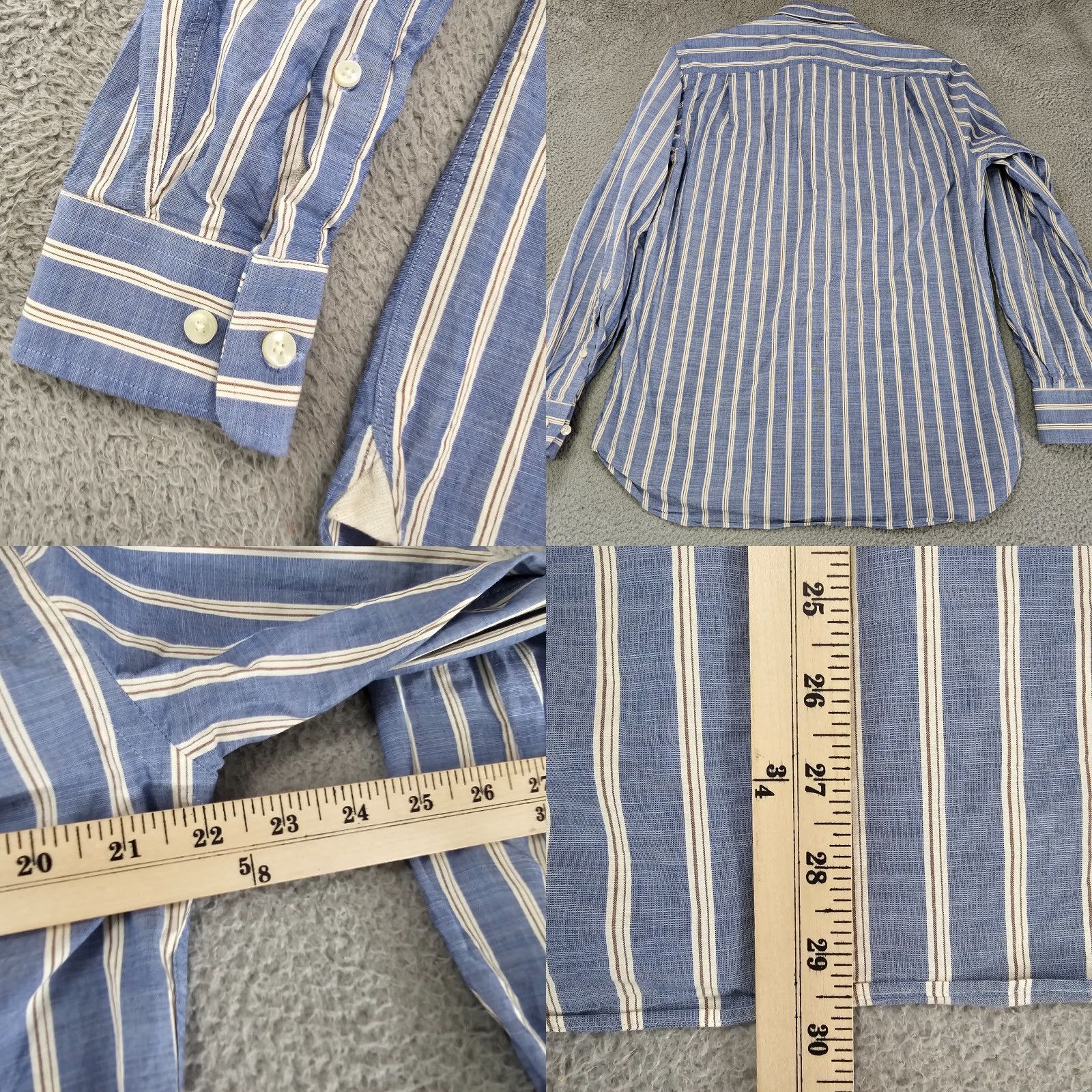 Joseph Abboud Joseph Abboud Shirt Mens M Blue Chambray Cotton Button Up Long Sleeve Shirt Size US M / EU 48-50 / 2 - 8 Thumbnail