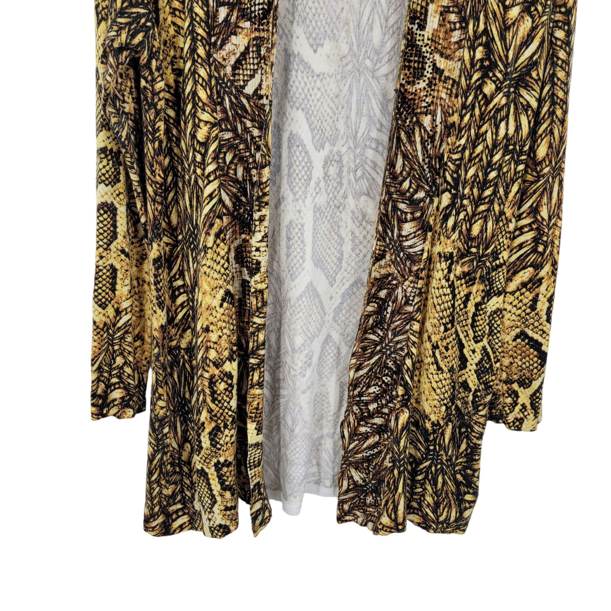 Vintage Vintage Alberto Makali Artsy Snake Open Cardigan L Golden Du Size L / US 10 / IT 46 - 5 Thumbnail