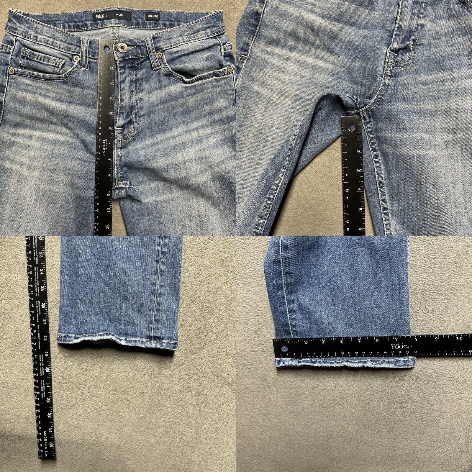 Vintage BKE Tyler Jeans Mens 30x30 (29x28.5) Blue Denim Stretch Relaxed Fit Mid Rise GUC Size US 30 / EU 46 - 10 Thumbnail