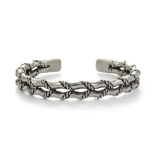 Jewelry Double Layer Silver Bracelet Size ONE SIZE - 3 Thumbnail