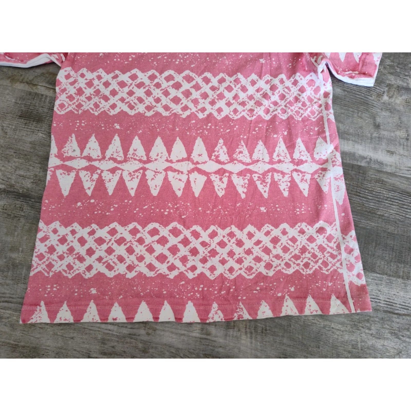 Pinko VINTAGE Tie-Dye Women's Small T-Shirt Crew Neck Geometric USA 80s 90s Summer Spring Fall Size S / US 4 / IT 40 - 3 Thumbnail