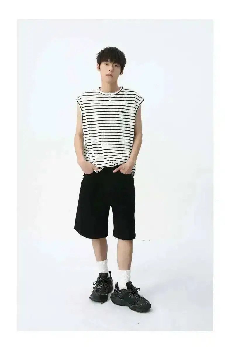 Japanese Brand Black Wide Leg Baggy Shorts Size US 30 / EU 46 - 5 Thumbnail