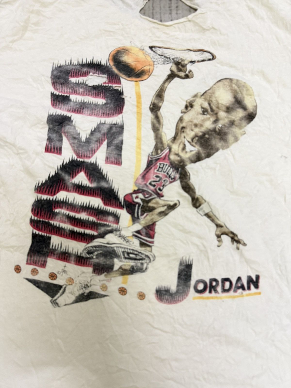 Vintage Vintage 1991 scottie pippen x jordan tshirt Size US L / EU 52-54 / 3 - 7 Thumbnail