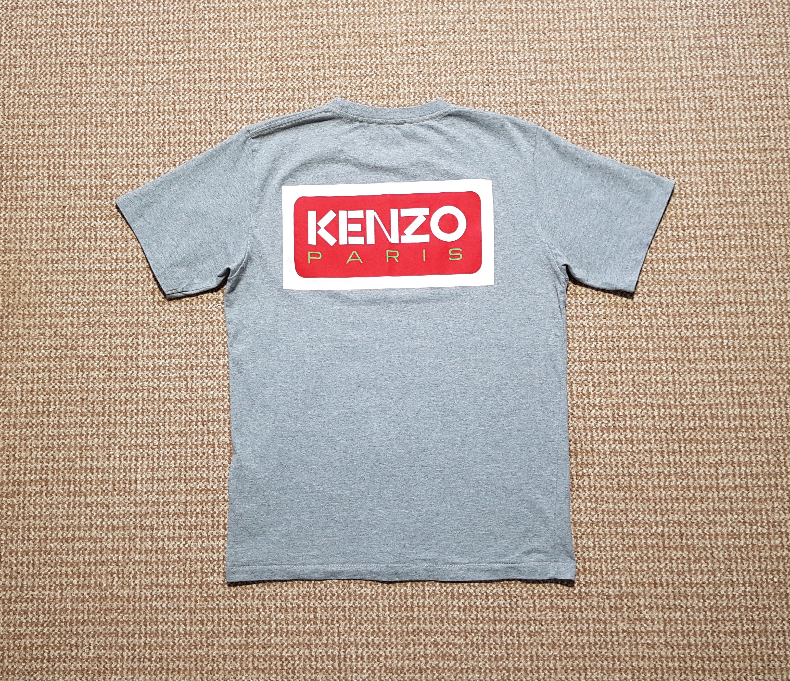 Kenzo Kenzo Paris Men's Grey Cotton T-Shirt Tee Big Logo sz L Size US L / EU 52-54 / 3 - 1 Thumbnail
