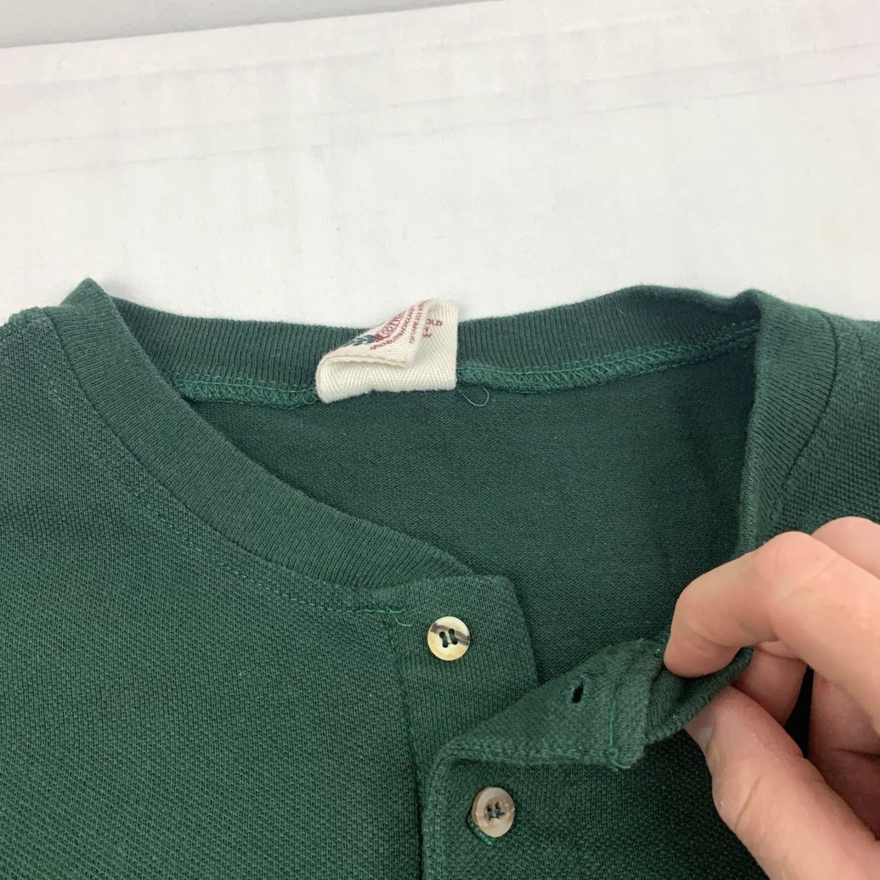 Vintage VINTAGE Tonight Show With Jay Leno Shirt Adult Small Green Henley Neck 90s TV Size US S / EU 44-46 / 1 - 4 Thumbnail