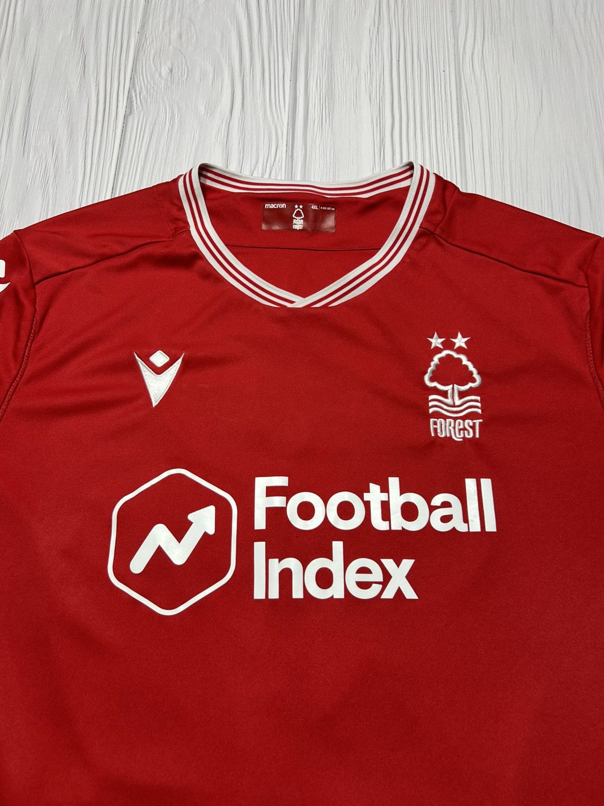 Macron 2020-21 Nottingham Forest #22 R Hodgkin Home Jersey Size 4XL Size US XXL / EU 58 / 5 - 9 Thumbnail