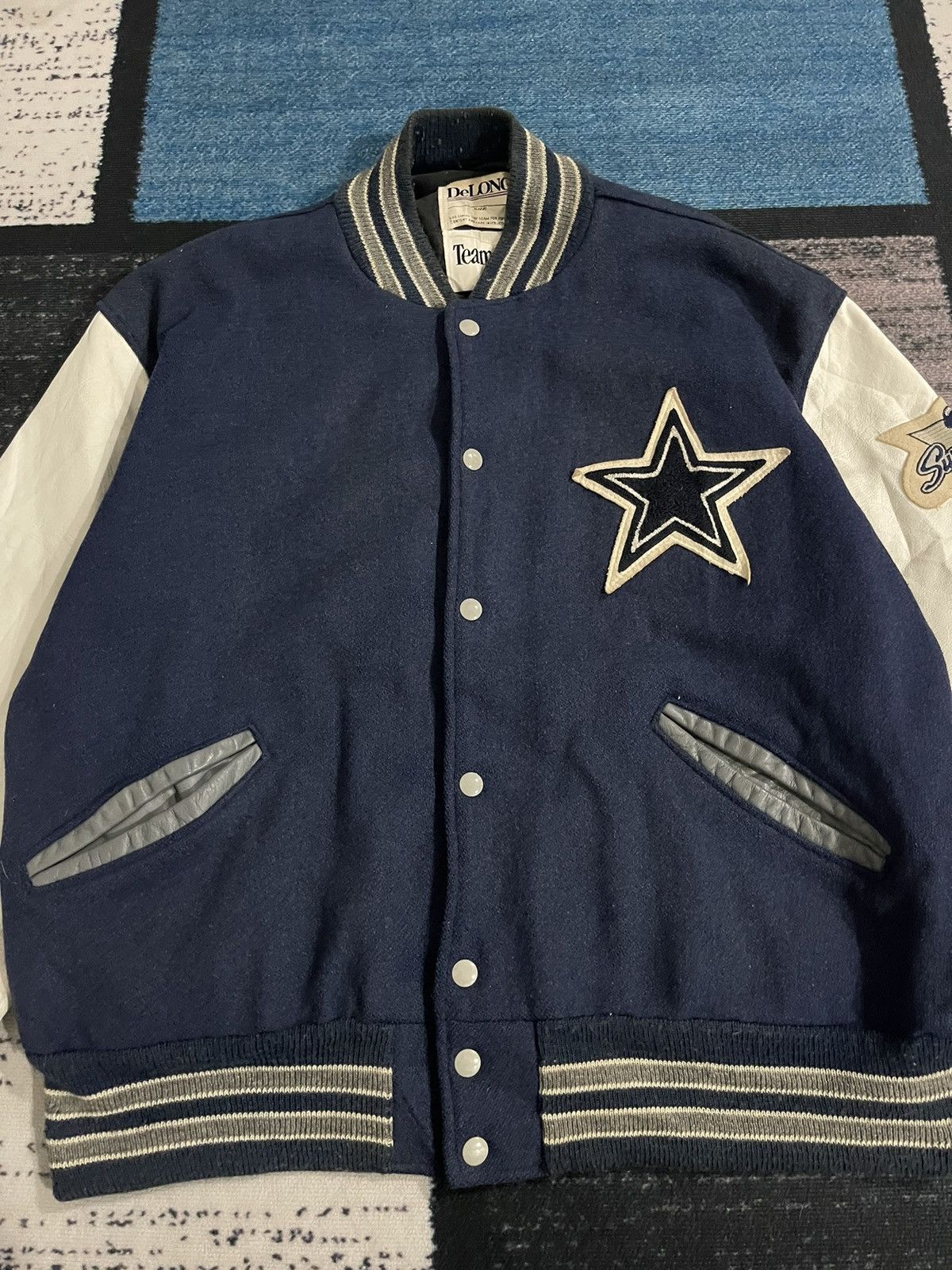 NFL Vintage Delong Nfl Cowboys Varsity Jacket Size US XL / EU 56 / 4 - 5 Thumbnail