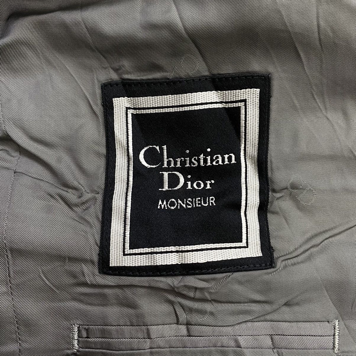 Christian Dior Monsieur Vintage CHRISTIAN DIOR MONSIEUR Plain Grey Blazer Coat Size US L / EU 52-54 / 3 - 4 Thumbnail