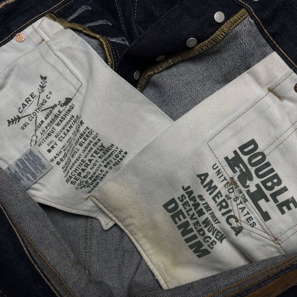 RRL Ralph Lauren Ralph Lauren Double RL Raw Denim Selvedge Pants Size US 32 / EU 48 - 7 Thumbnail