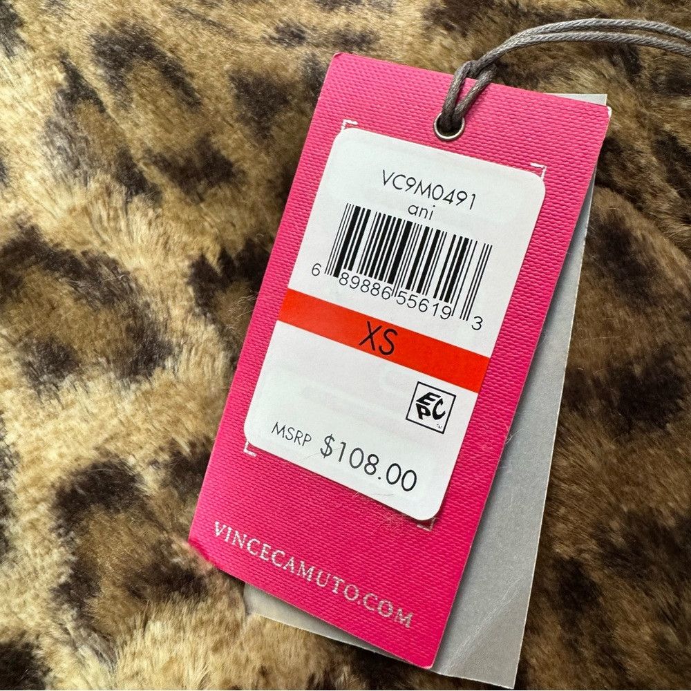 Vince Camuto NWT New $108 Vince Camuto Short Sleeve Animal Print Faux Fu Size XS / US 0-2 / IT 36-38 - 8 Thumbnail